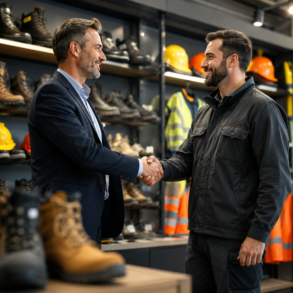 Safety shoe dealership and distribution partnership — Indcare by Mittal Safety Works, Delhi. Pan-India dealer network.