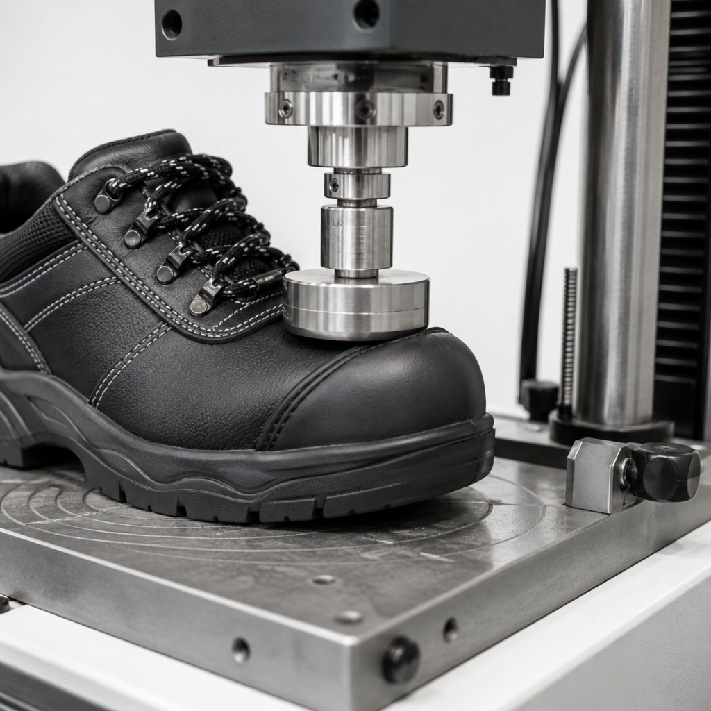 BIS IS:15298 certified safety shoe toe cap impact testing — Indian Bureau of Standards industrial footwear specification